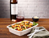 Take-Out Container Base Medium (MED) 30 OZ Pulp Fiber Kraft Rectangle 300/Case