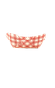 Food Tray 5 LB SBS Paperboard White Red Rectangle 500/Case