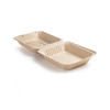 Take-Out Container Hinged 8X8X3 IN Sugarcane 100 Count/Pack 2 Packs/Case