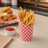 French Fry Cup & Scoop 3.125X4.75 IN Paperboard White Red 1000/Case