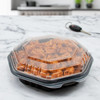 Solo® Creative Carryouts® OctaView® Take-Out Container Hinged With Dome Lid 7.94X7.47X2.32 IN PP Black Clear 100/Case