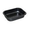 Take-Out Container Base 6.63X5X1.5 IN CPET Black Rectangle Oven Safe 704/Case