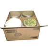 JCO Take-Out Container Base & Lid Combo With Dome Lid 48 OZ Aluminum Plastic Silver Clear Round 150/Case