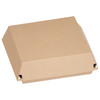 Take-Out Box Hinged With Dome Lid 8X8X3 IN Corrugated Paperboard Kraft Square Fluted 100/Case