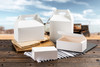 Snack Take-Out Box Tuck-Top 7X4.25X2.75 IN White Automatic Bottom 250/Case