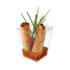 Small Wonders Dessert Container Base 2.3X2.3X3 IN Plastic Clear Square 200/Case