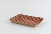 Food Tray 10.5X7.5X1.5 IN Paper Kraft Red Rectangle 250/Case