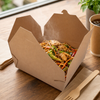 Bio-Plus Earth® Take-Out Box Fold-Top 9.25X9.25X2.5 IN Paper Kraft Square 140/Case