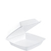 Dart® Take-Out Container Hinged 8.36X7.96X3.2 IN XPS White Insulated Convertible 100 Count/Pack 2 Packs/Case