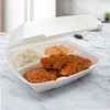 Dart® Take-Out Container Hinged 8.36X7.96X3.2 IN 3 Compartment XPS White Insulated Convertible 100 Count/Pack 2 Packs/Case