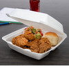 Dart® Take-Out Container Hinged 8.36X7.96X3.2 IN 3 Compartment XPS White Insulated Convertible 100 Count/Pack 2 Packs/Case
