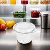 WNA Deli Container Hinged 48 OZ Plastic Round Tamper-Evident Tamper-Resistant 135/Case