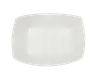 Food Tray 2 LB Clay-Coated Paperboard Kraft White Rectangle 1000/Case