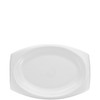 Dart® Quiet Classic® Serving Tray Base 9.75X6.625X0.796 IN XPS White Oval 125 Count/Pack 4 Packs/Case 500 Count/Case
