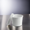Food Container Base & Lid Combo With Plastic Lid 8 OZ Paper White 250/Case