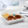 Dart® Take-Out Container Hinged 9.5X9.19X3 IN 3 Compartment XPS White Insulated Convertible 100 Count/Pack 2 Packs/Case