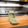 Take-Out Container Hinged 6X6X3 IN Sugarcane Kraft 500/Case