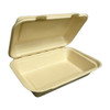 Sugarfiber Hoagie & Sub Take-Out Container Hinged 9X6X3 IN Plant Fiber Natural Rectangle 500/Case