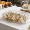 Serving Tray Base & Lid Combo With Dome Lid 17X13X3 IN PET Clear Rectangle 25/Case