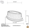 Platter Pleasers Lid Dome 14X21 IN PET Clear Oval For Container 40/Case