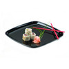 Take-Out Container Base 10.7X10.7X0.58 IN PS Black Square 25/Case