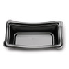 New Wave® Take-Out Container Base 8 IN PS Black Oblong Deep 600/Case