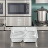 Fresh 'n Clear® GoCube® Take-Out Container Insert 7.13X7.13X1.23 IN 4 Compartment PET Clear Square 400/Case