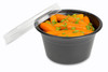 Take-Out Container Base 8 OZ PS Black Round 1000/Case