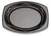Serving Tray 13X10 IN PS Black Oval 250/Case