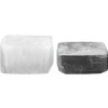 Serving Tray Base & Lid Combo With Dome Lid 16X16X3 IN 4 Compartment PET PP Black Clear Square 25/Case