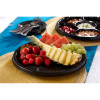 Serving Tray Base & Lid Combo With Dome Lid 12X2.31 IN PET Black Clear Round 25/Case
