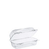 Dart® StayLock® Take-Out Container Hinged With Dome Lid 8.5X4.5X3.6 IN OPS Clear Oblong Bar Lock 125 Count/Pack 2 Packs/Case