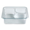 Fresh 'n Clear® GoCube® Take-Out Container Base 30 OZ 2 Compartment PET Clear 200/Case