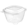 Safe-T-Chef® Deli Container Hinged 32 OZ PP Clear Square Tamper-Evident Microwave Safe 224/Case