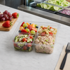 Fresh 'n Clear® GoCube® Deli Container Base 24 OZ 4 Compartment PET Clear Square 200/Case
