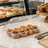 Essentials Danish Dessert Container Hinged With Dome Lid 90 OZ RPET Clear Rectangle 132/Case