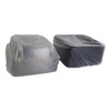 UltraStack® Take-Out Container Base & Lid Combo With Dome Lid 10.7X10.7X2.75 IN PET Black Clear Square 25/Case