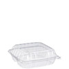 Dart® ClearSeal® Take-Out Container Hinged 8.32X8.28X3.02 IN 3 Compartment OPS Clear 125 Count/Pack 2 Packs/Case