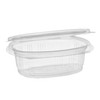 Deli Container Hinged With Flat Lid 12 OZ RPET Clear Rectangle 200/Case