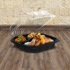 Take-Out Container Hinged 10.5X9.5 IN 3 Compartment Clear Microwave Safe Anti-Fog 120/Case