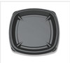 PartiPak® Serving Tray Base 12X12 IN PET Black Square Shallow 50/Case