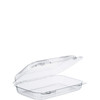 Dart® StayLock® Take-Out Container Hinged With Dome Lid 9.375X6.8X2.1 IN OPS Clear Oblong Bar Lock 125 Count/Pack 2 Packs/Case