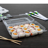 Dart® StayLock® Take-Out Container Hinged With Dome Lid 9.375X6.8X2.1 IN OPS Clear Oblong Bar Lock 125 Count/Pack 2 Packs/Case