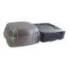 UltraStack® Serving Tray Base & Lid Combo With Dome Lid 16X16X4.65 IN PET Black Clear Square 25/Case