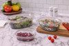 Deli Container Hinged With Flat Lid 32 OZ RPET Clear Rectangle 280/Case