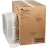 Deli Container Hinged With Flat Lid 32 OZ RPET Clear Rectangle 280/Case