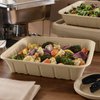 Take-Out Container Base 12.8X10.5X2.7 IN Plant Fiber Bamboo Kraft Rectangle 200/Case
