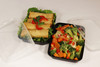Take-Out Container Base & Lid Combo 12 OZ Plastic Black Rectangle 150/Case