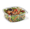 Crystal Seal® Deli Container Hinged With Flat Lid 48 OZ PET Clear Rectangle 200/Case