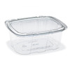 Crystal Seal® Deli Container Hinged With Flat Lid 16 OZ PET Clear Rectangle 200/Case